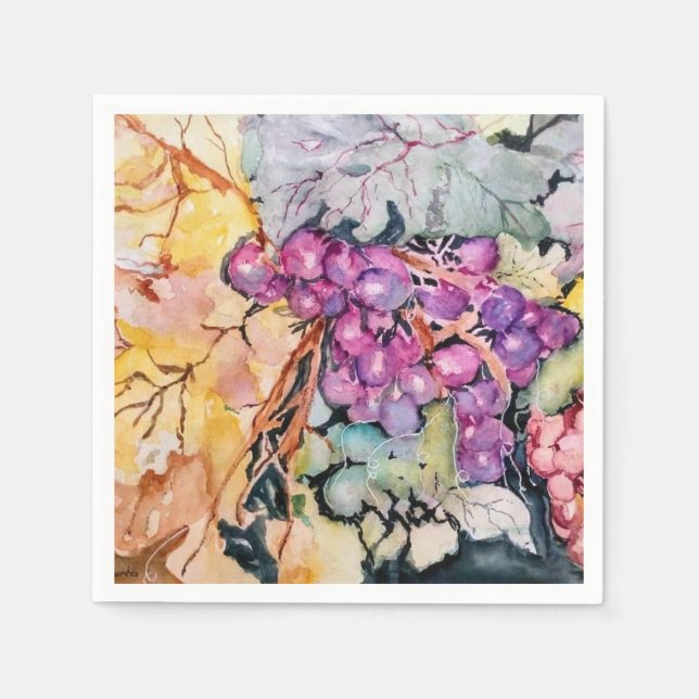 Servilleta De Papel Vino de uva (Anverso)