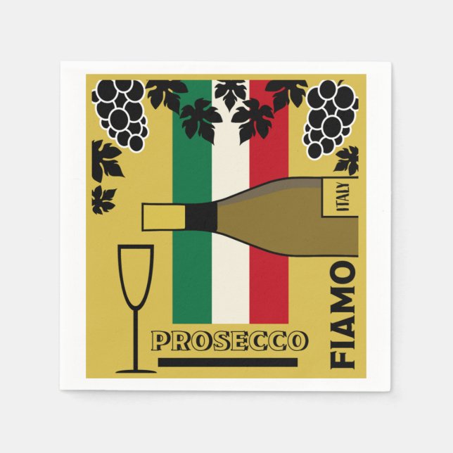 Servilleta De Papel Vino espumoso de Prosecco (Anverso)