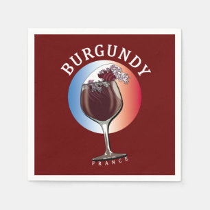 Servilleta De Papel Vino francés de Borgoña