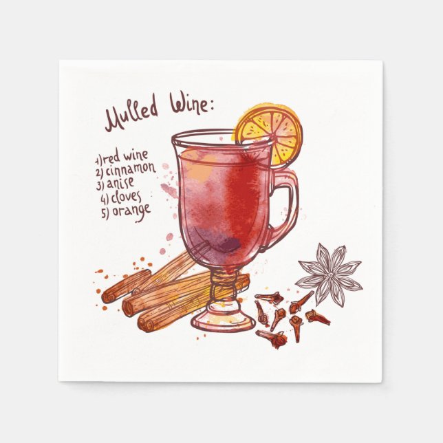 Servilleta De Papel Vino Mulled (Anverso)