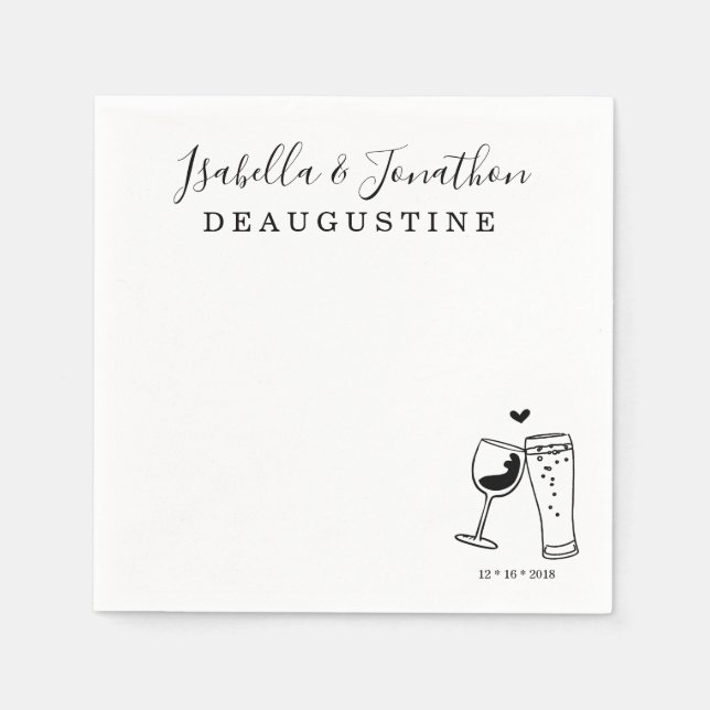 Servilleta De Papel Vino Personalizado y toallas temáticas (Anverso)