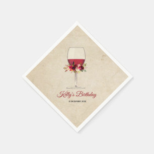 Servilleta De Papel vino tinto, capricho, servilletas de papel de cóct