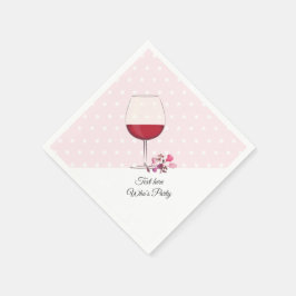 Servilleta De Papel vino tinto, cumpleaños adulto, boda, floral