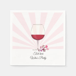 Servilleta De Papel vino tinto, cumpleaños adulto, boda, floral