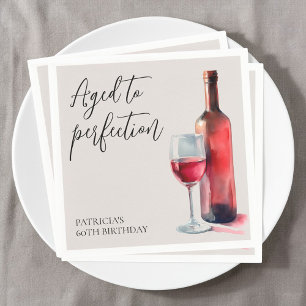 Servilleta De Papel Vino Tinto Envejecido a la Perfección Cumpleaños 6