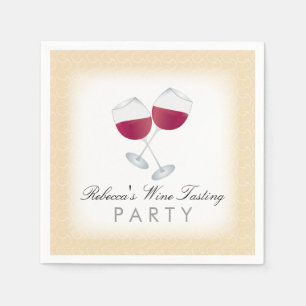 Servilleta De Papel Vino Tinto, Fiesta de Cata de Vino Personalizada