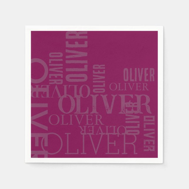 Servilleta De Papel Vino tipográfico angustiado (Anverso)