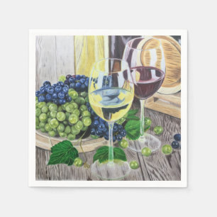 Servilleta De Papel Vino y uvas