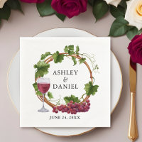 Vinos de uva acuarela Wreath Wreath Boda