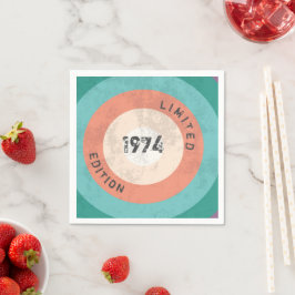 Servilleta De Papel Vintage 1974 Limited Edition 52nd Birthday Napkins