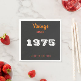 Servilleta De Papel Vintage 1975 Limited Edition 50th Birthday Napkins
