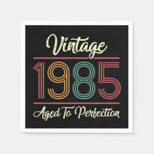 Servilleta De Papel Vintage 1985 40º cumpleaños