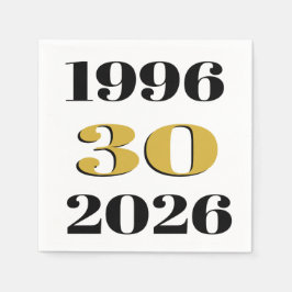 Servilleta De Papel Vintage 1996 Milestone 30th Birthday  