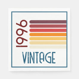 Servilleta De Papel Vintage 1996 Retro Stripe Sun 30th Birthday