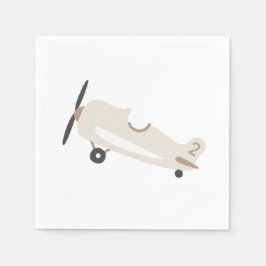 Servilleta De Papel Vintage Airplane Personalized Kids Birday (Cumplea