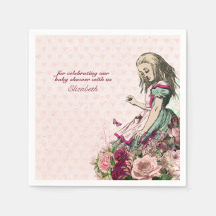 Servilleta De Papel Vintage Alice In Wonderland Tea Fiesta BABY SHOWER