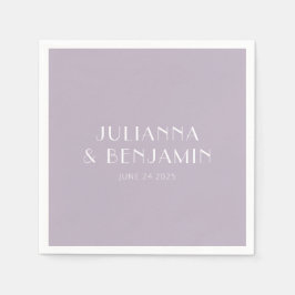 Servilleta De Papel Vintage Art Deco Dusty Lilac Matrimonio simple per
