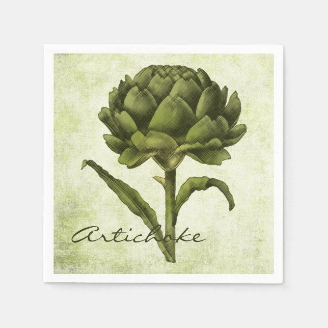 Servilleta De Papel Vintage Artichoke (Anverso)
