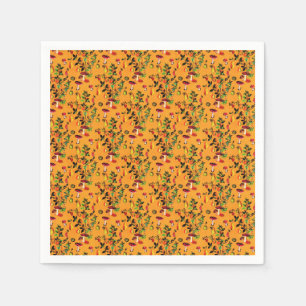 Servilleta De Papel Vintage Autumt Forest Mushroom Fruit Watercolor