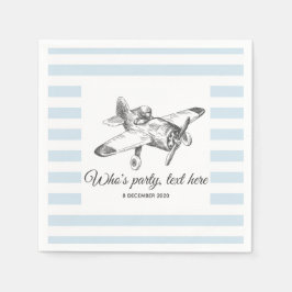 Servilleta De Papel vintage, avión, avión Cocktail Paper Napkins