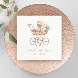 Servilleta De Papel Vintage Baby Carriage Neutral Baby Shower