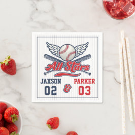 Servilleta De Papel Vintage Baseball All Star Joint Birday