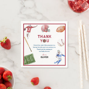 Servilleta De Papel Vintage Baseball Sports Birday Party