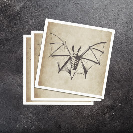 Servilleta De Papel Vintage Bat Halloween