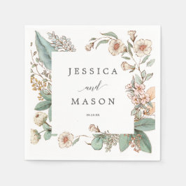 Servilleta De Papel Vintage Boda Botánico Napkin Cocktail Napkin