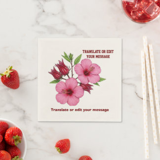 Servilleta De Papel Vintage Botanical Hibiscus Flower edit