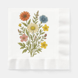 Servilleta De Papel Vintage Botanical Wildflower napkins