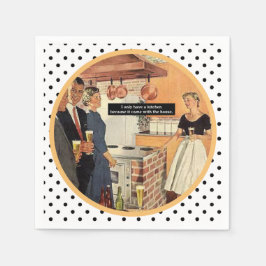 Servilleta De Papel Vintage Bridal Shower Kitchen Cocktails Funny