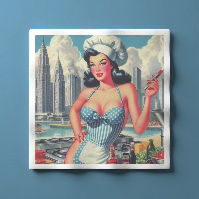 Servilleta De Papel Vintage Chef Pin-up (Subido por el creador)