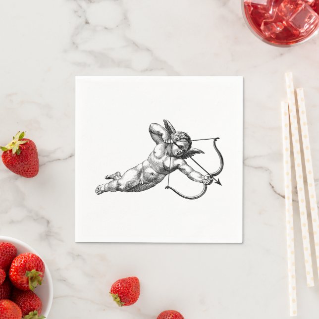 Servilleta De Papel Vintage Cherub Angel Cupid Love (In situ)