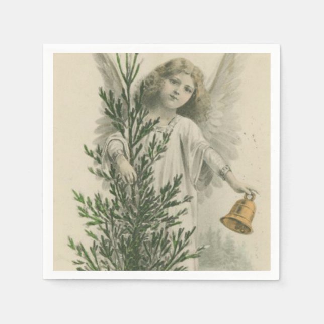 Servilleta De Papel Vintage Christmas Angel (Anverso)