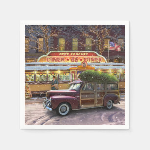 Servilleta De Papel Vintage Christmas Diner