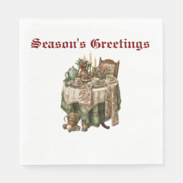 Servilleta De Papel Vintage Christmas Fiesta Tableware Collection