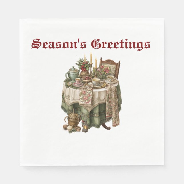 Servilleta De Papel Vintage Christmas Fiesta Tableware Collection (Anverso)