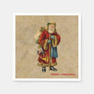 Servilleta De Papel Vintage Christmas Old World Santa Claus