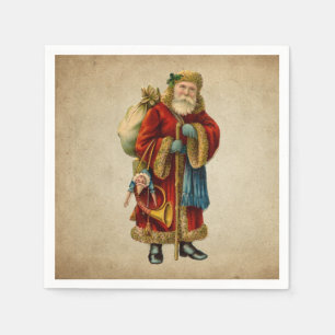Servilleta De Papel Vintage Christmas Old World Santa Claus