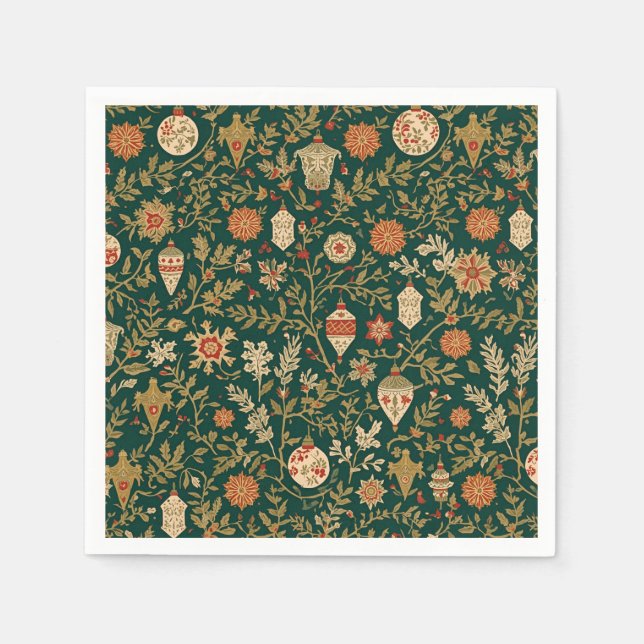 Servilleta De Papel Vintage Christmas Pattern - Paper Napkins (Anverso)