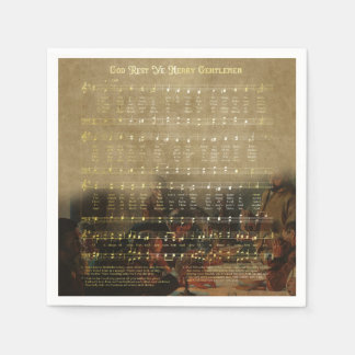 Servilleta De Papel Vintage Christmas Sheet Music Wooden Keepsake Box