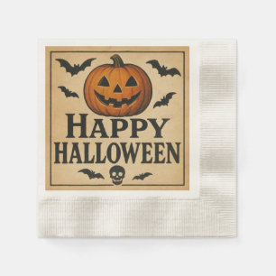 Servilleta De Papel Vintage/classic Happy Halloween jack-o-lantern