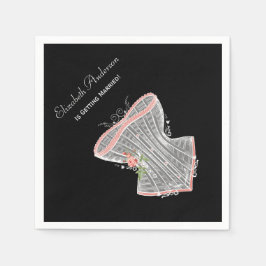 Servilleta De Papel Vintage Corset Personal Lingerie Bridal Shower