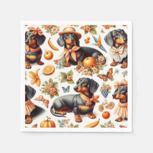 Servilleta De Papel Vintage Dachshund Seamless