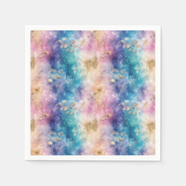 Servilleta De Papel Vintage Dandelion Abstract Pattern (2) (Anverso)