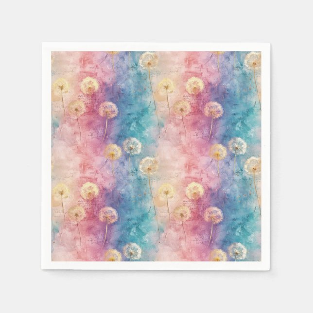 Servilleta De Papel Vintage Dandelion Abstract Pattern (3) (Anverso)