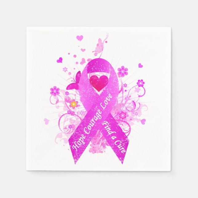 Servilleta De Papel Vintage de cinta rosa (Anverso)