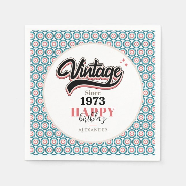 Servilleta De Papel Vintage desde 1973 (Anverso)