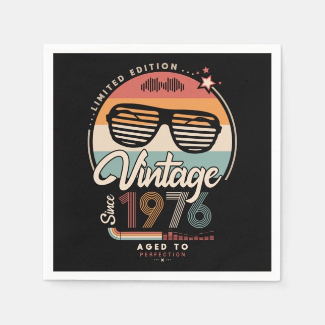 Servilleta De Papel Vintage desde 1976 (Anverso)